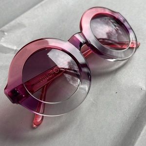 Wildfox twiggy round pink sunglasses